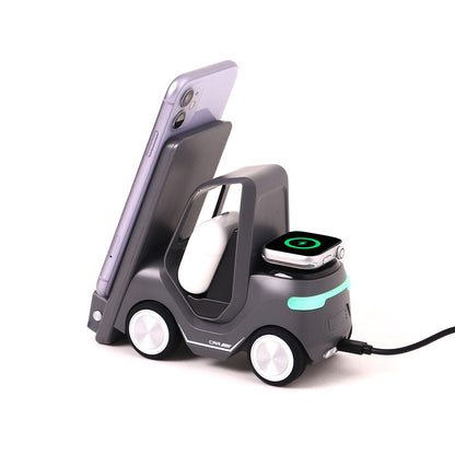 Bigsmall Charge Cruiser- 3 in 1 Wireless Charger with Clock