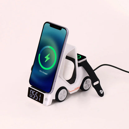 Bigsmall Charge Cruiser- 3 in 1 Wireless Charger with Clock